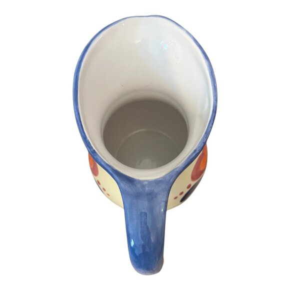 Jim Shore Heartwood Creek 2002 Hand-Painted Ceramic Pitcher Floral & Heart, 7" T - Picture 6 of 7